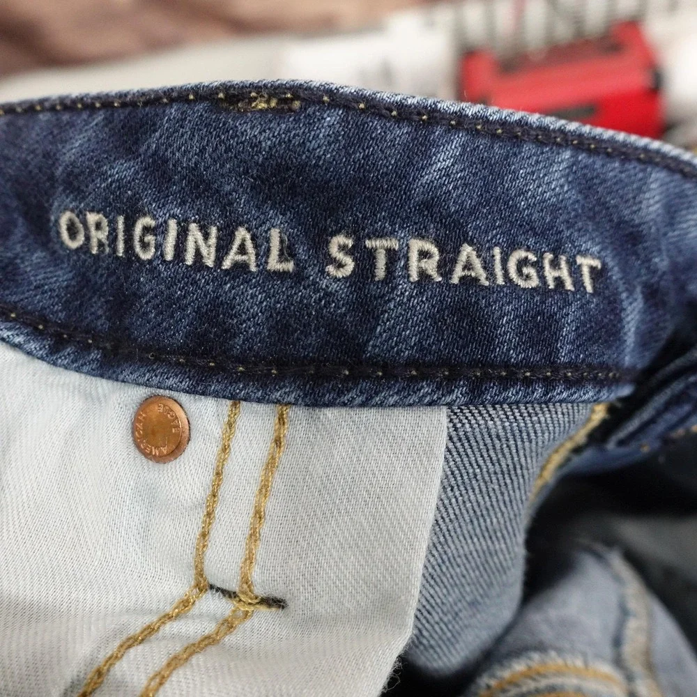 American Eagle Jeans Mens 40x32 Blue Original Straight Airflex+ Denim Pants
